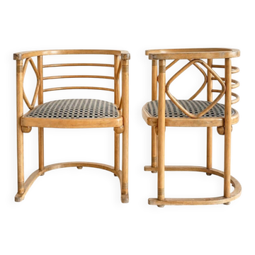 Set 2 chaises FLEDERMAUS Mundus Vienna Austria, J.&J. Kohn - Josef Hoffmann