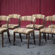 Set of 6 vintage chairs Self n14 solid wood 1960