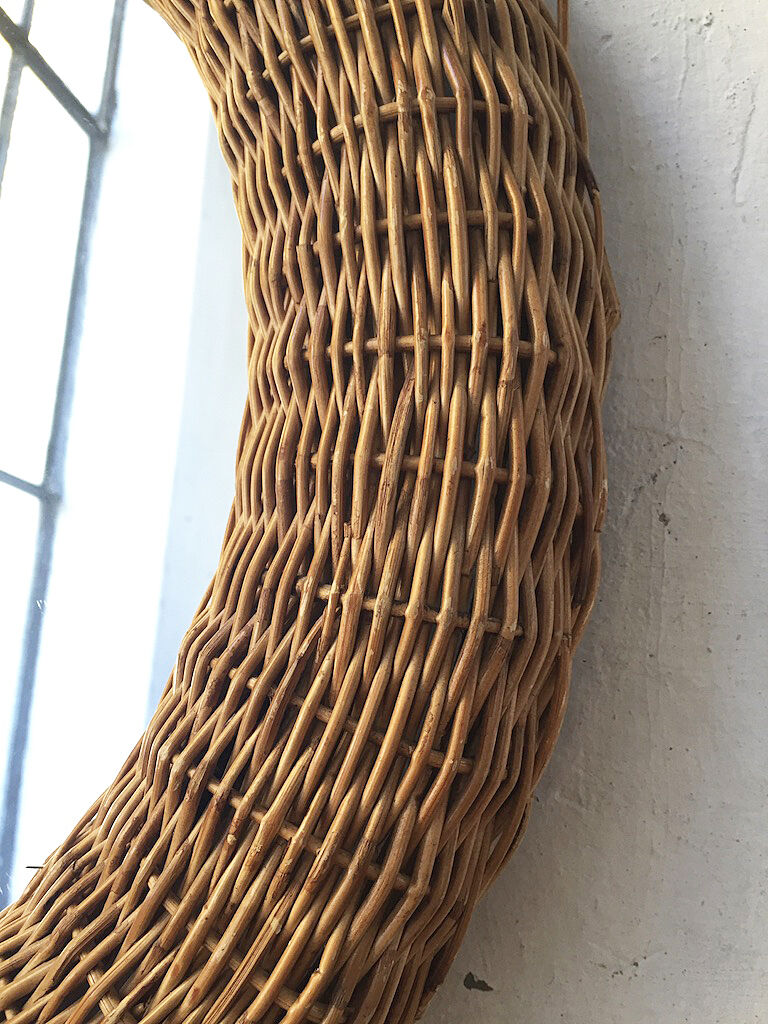 Mirror round Wicker 59 cm