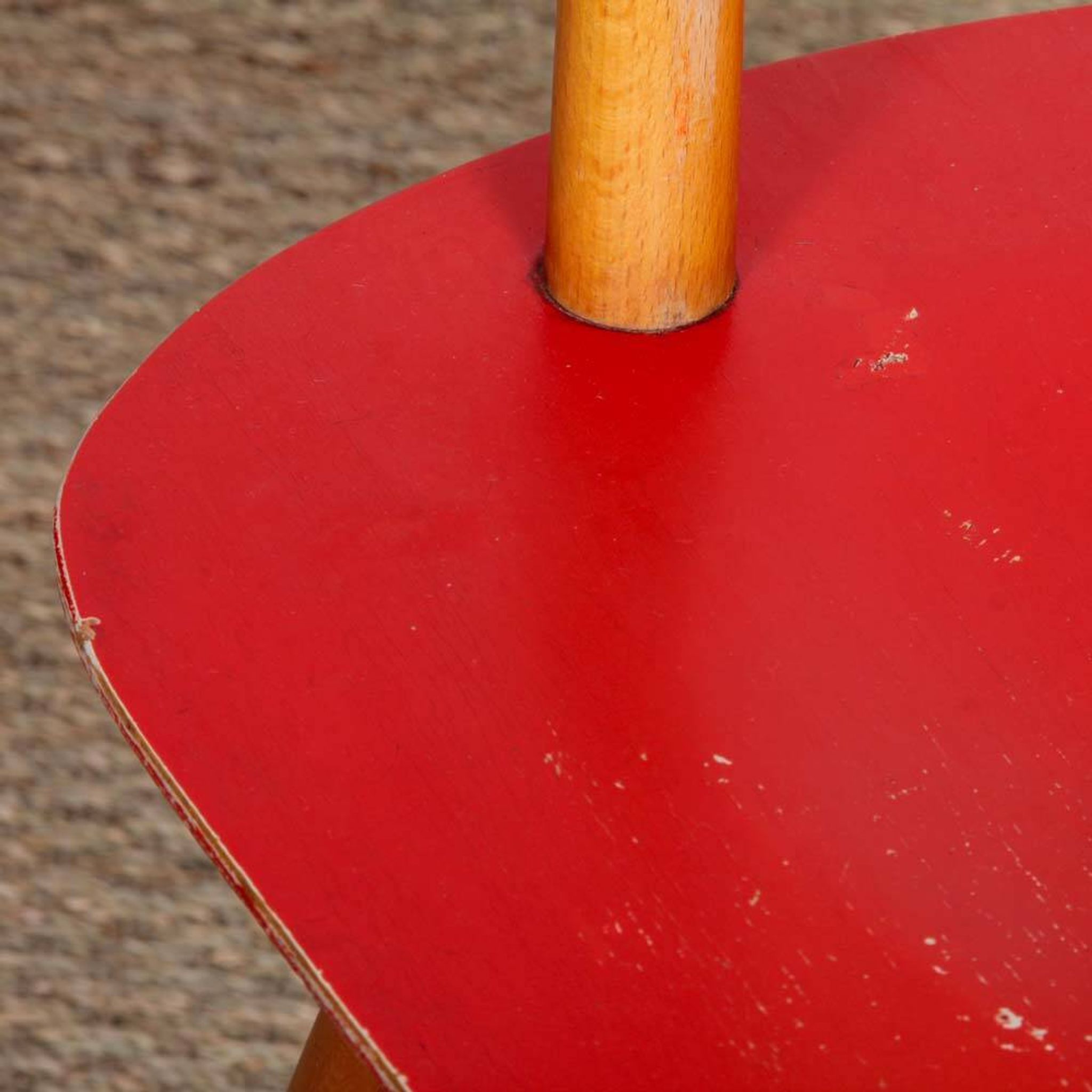 Red chair produced by Ton in the 1960s