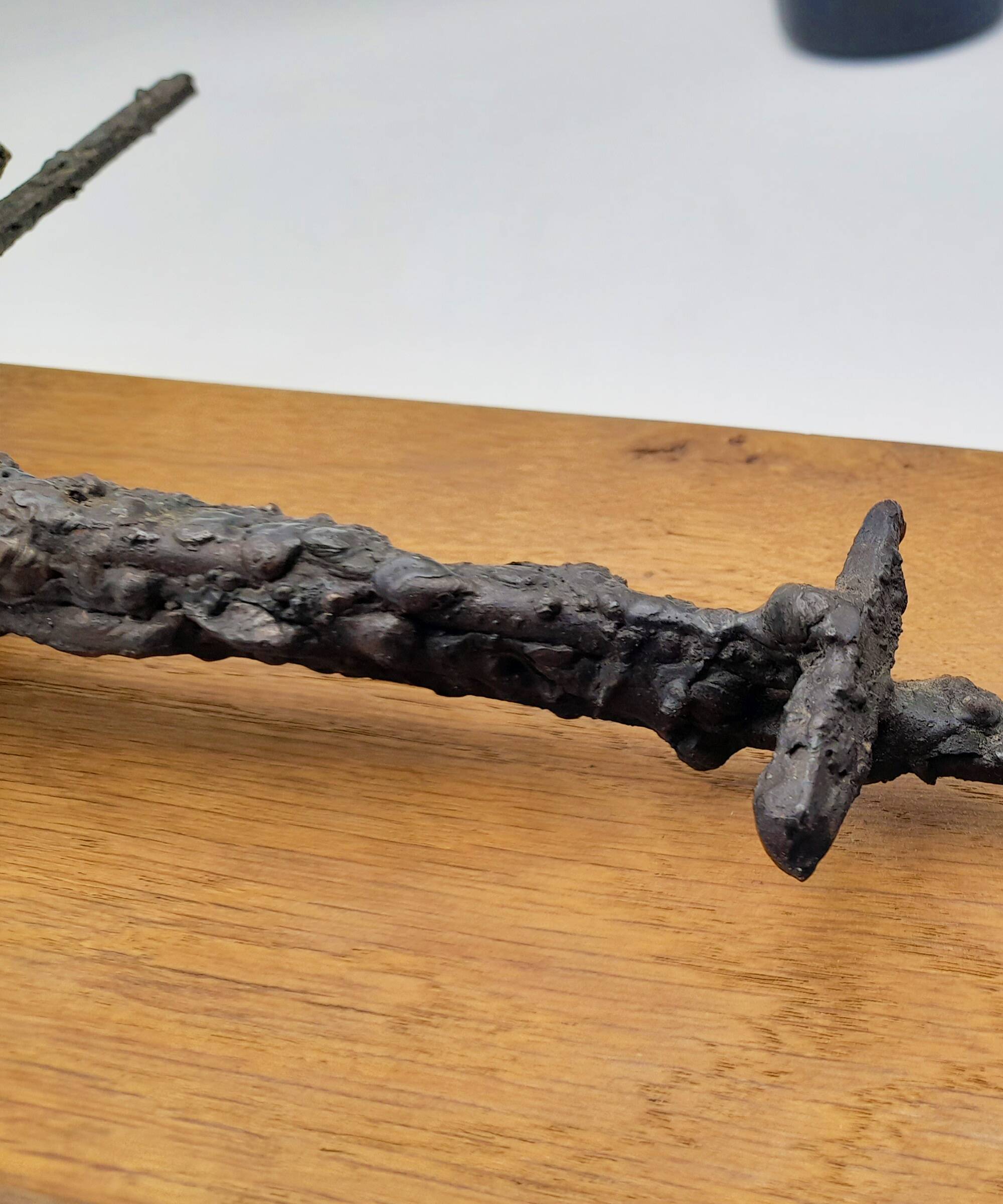 Brutalist sculpture, crucifix by René Mignion, France, 1967