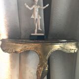 Antique console in wood and stucco