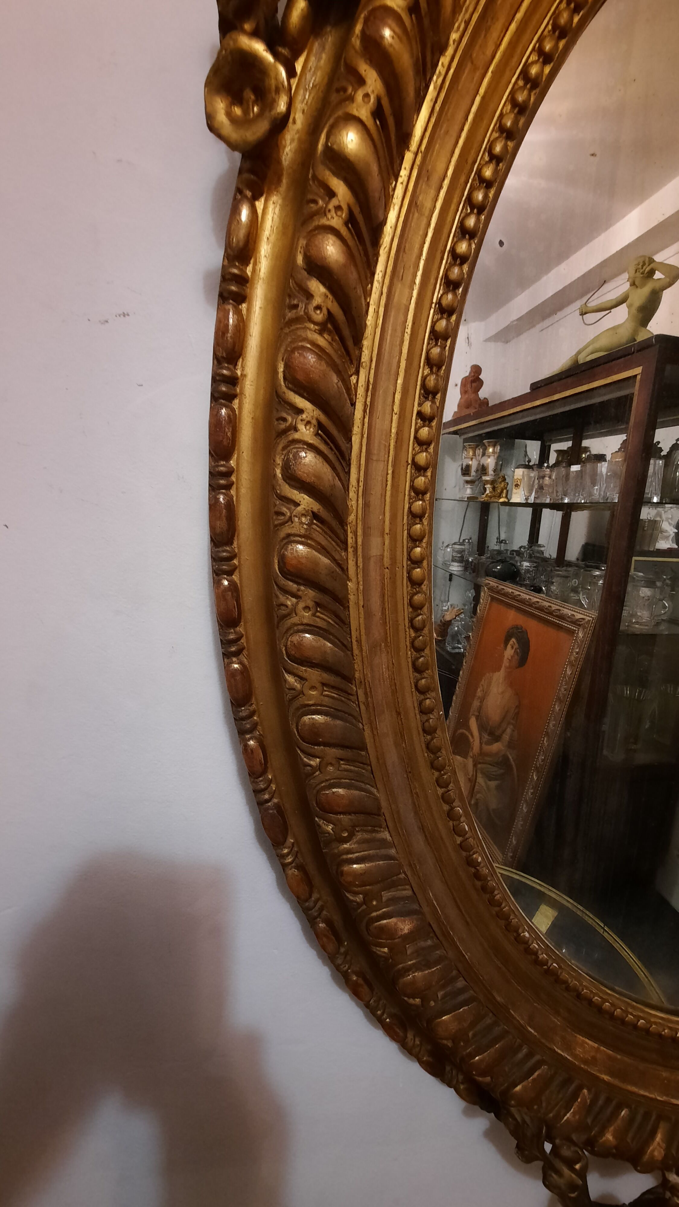 very large mirror Louis XVI of the nineteenth 100x160cm