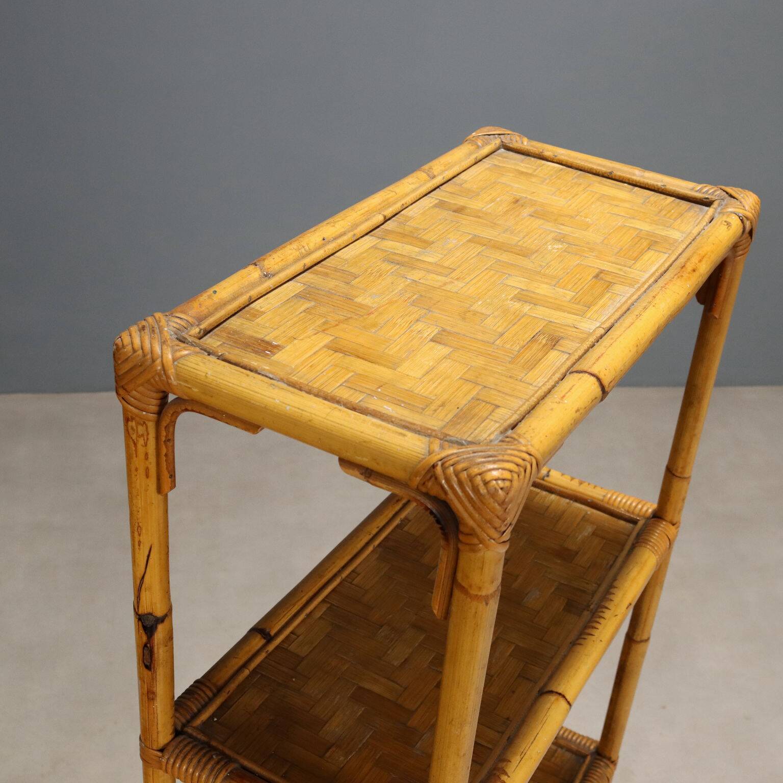 Small 1980s bamboo bookcase
