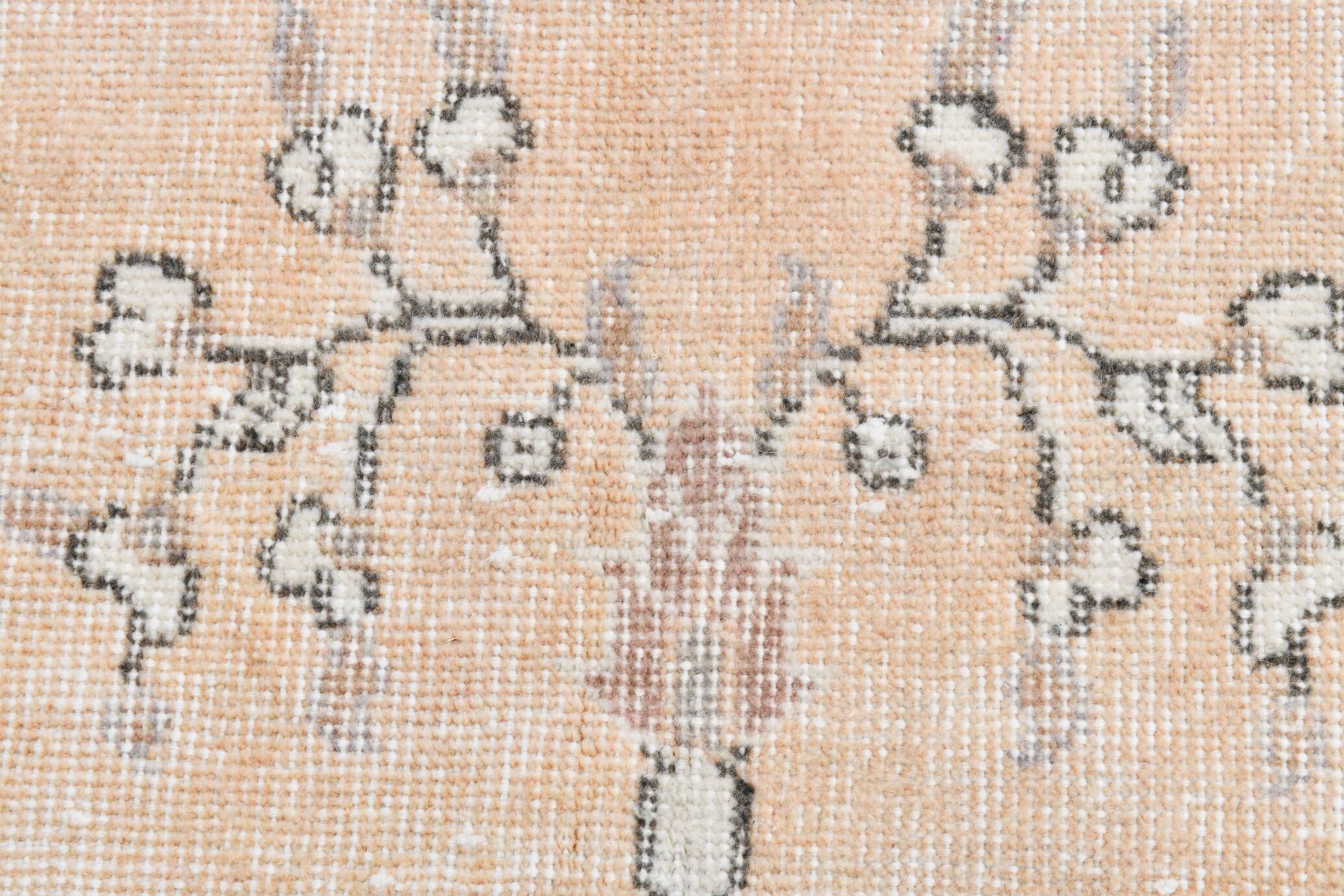 6x10 Pale Orange & Blue Vintage Rug 192x314Cm SK 21428