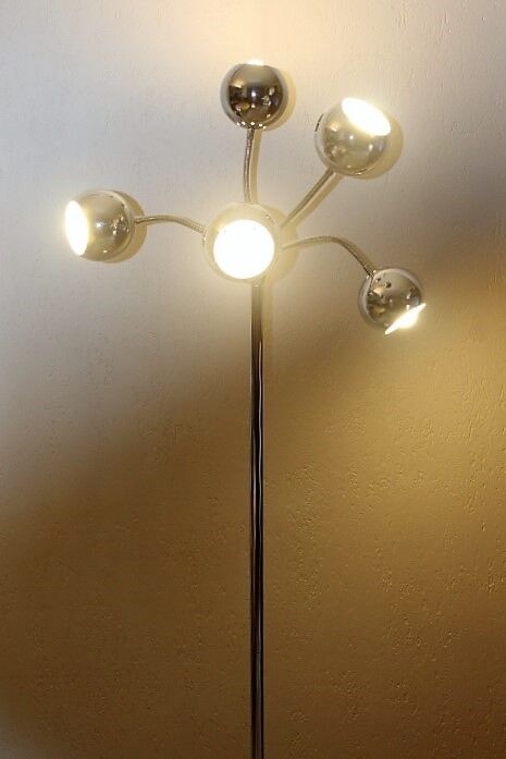 Lampadaire space age 5 feux eye ball articulés