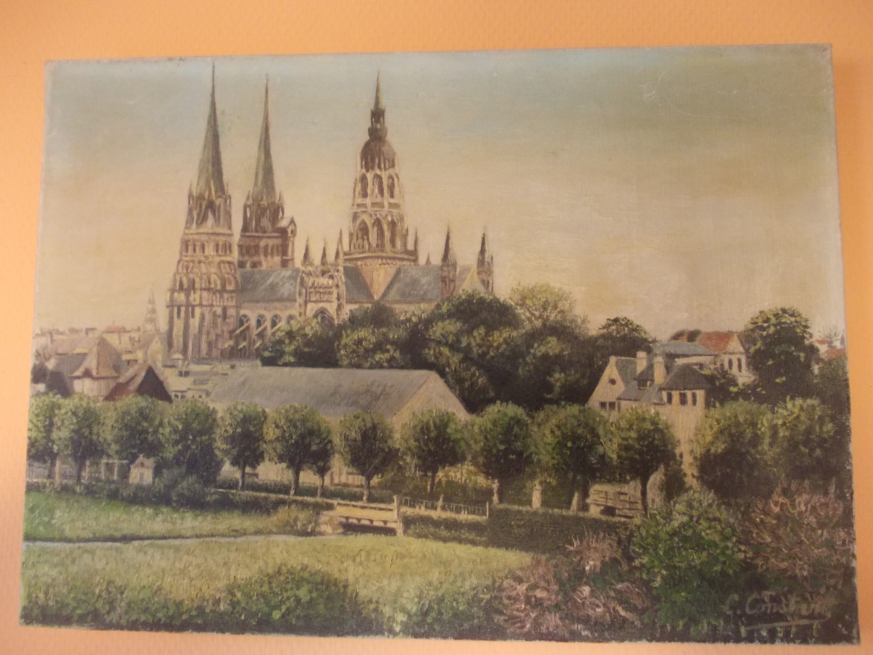 Ale nd de bayeux, signed c. constant, 14 calvados, hst painting