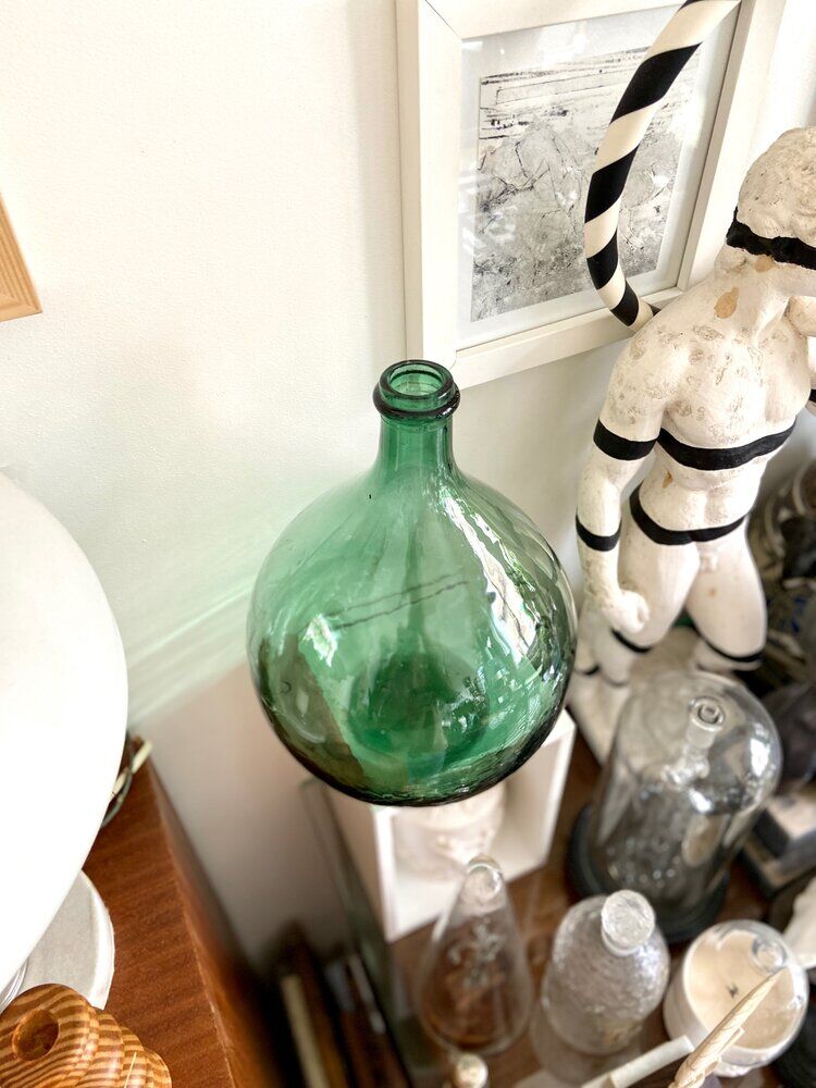 Demijohn in blown glass