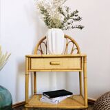Rattan & bamboo beside table