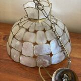 Lampshade in mother-of-pearl and brass