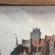 Oil on canvas "View of the city on the canal" by Franck BOGGS 19th century