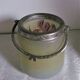 Art Nouveau Opal Glass Biscuit Jar: Hand-Painted Iris, French Candy Jar
