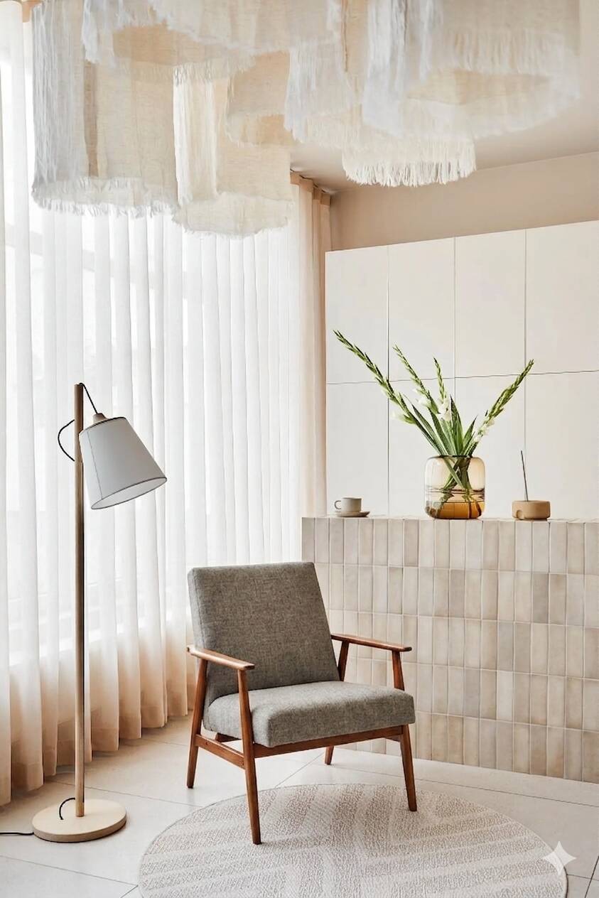 Scandinavian Lounge Chair Grey Soft Upholstery| Refurbished Vintage Ar