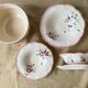 4 Serving Dishes with Painted Flowers Faïencerie de Longchamp Monaco 1960s