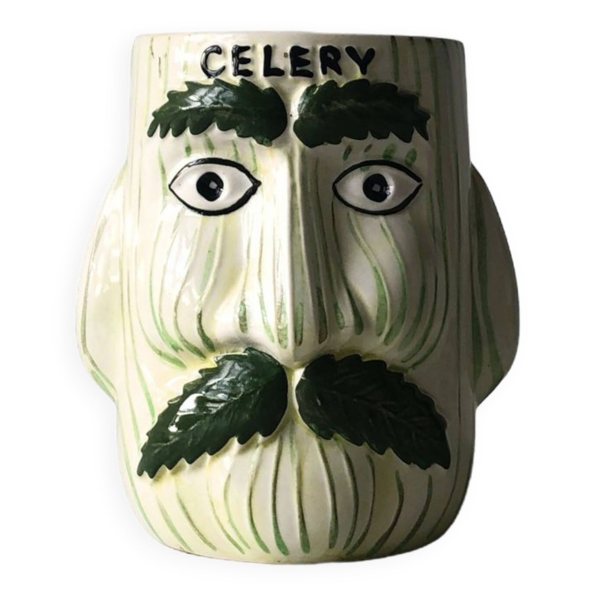 Celery face pot for ceramic utensils