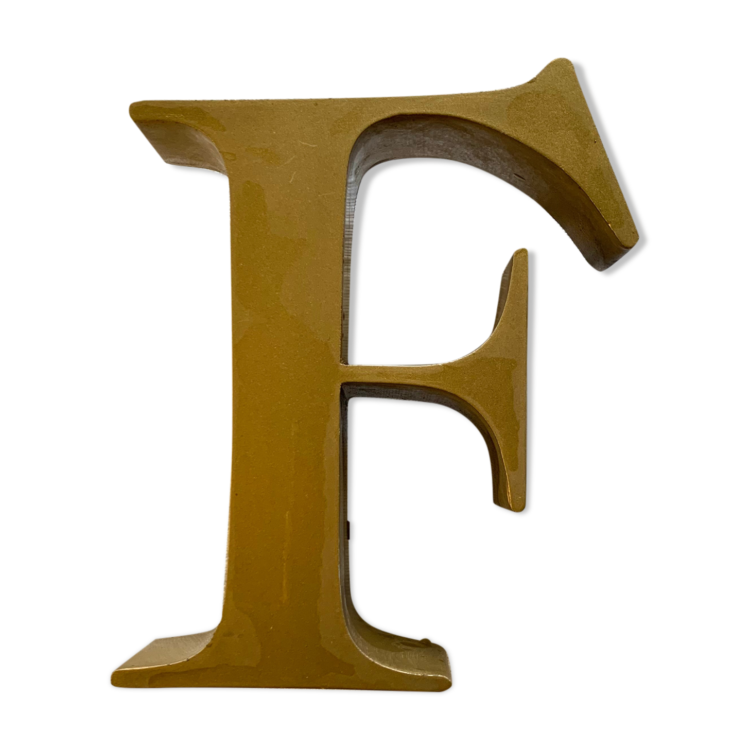 Beautiful vintage metal letter .F.