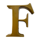 Beautiful vintage metal letter .F.