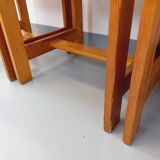 Set of 4 vintage pine chairs from the 70s