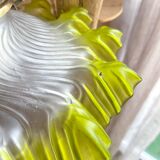 Vintage lampshade in green lace glass, customizable