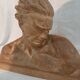 Bust of Jean mermoz in terracotta signed cipriani
