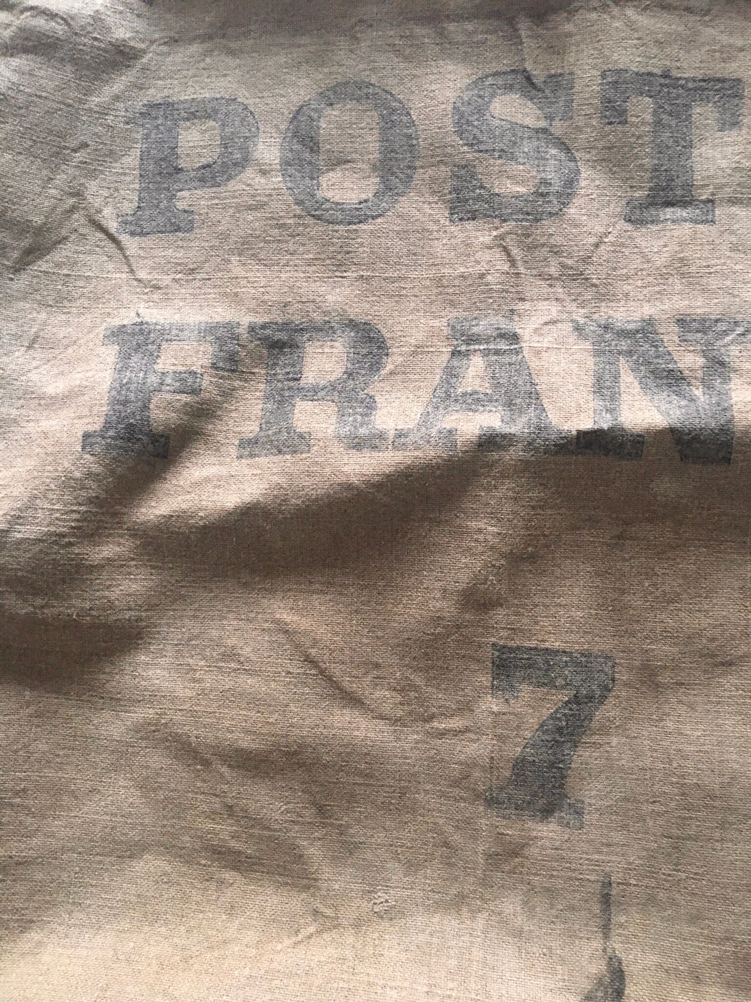 Linen canvas mailbag, 70s
