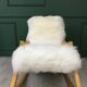 Vintage Sheepskin Fluffy Rocking Chair by Ton