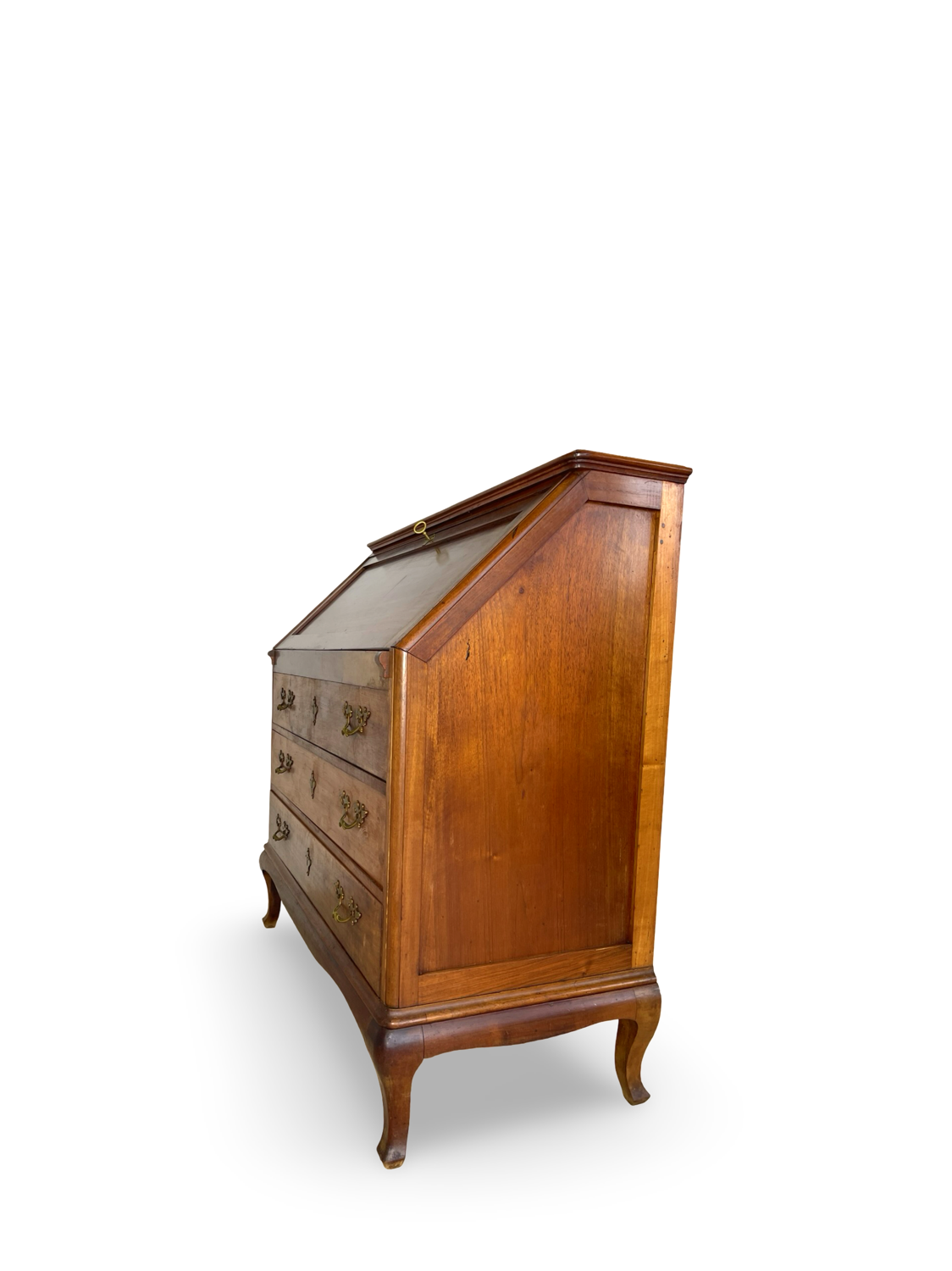 Antique Italian secrétaire in solid walnut, 1920s/1930s.