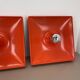 Set of 2 Cubic VERNER PANTON Style RED Wall Light by SÖLKEN Leuchten, 1970s