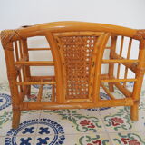 Rattan magazine holder