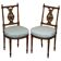Pair of Carved Golden Wood Accent Chairs