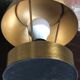 Art Deco-style mushroom lamp in gilded brass