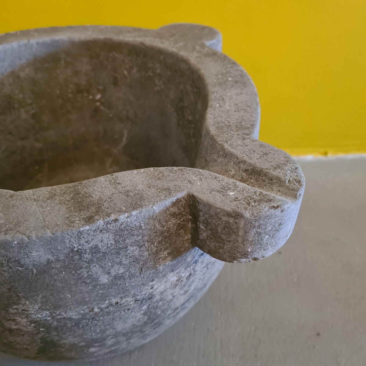 Antique Blue Stone Mortar, from the 19th century.