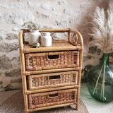 Rattan drawer shelf