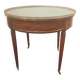 Louis XVI style hot water bottle table in mahogany and 20th century marble
