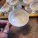8 porcelain cups from Limoges – gold trim – 1950s