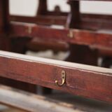 Antique Gothic Church Benches, Late 1800s – Set of 4 Pine Wood Pew Benches