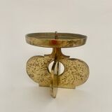 Brutalist bronze candleholder, 1970s