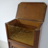 Showcase sideboard art deco in solid oak