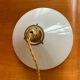 Ancienne suspension vintage en opaline blanche