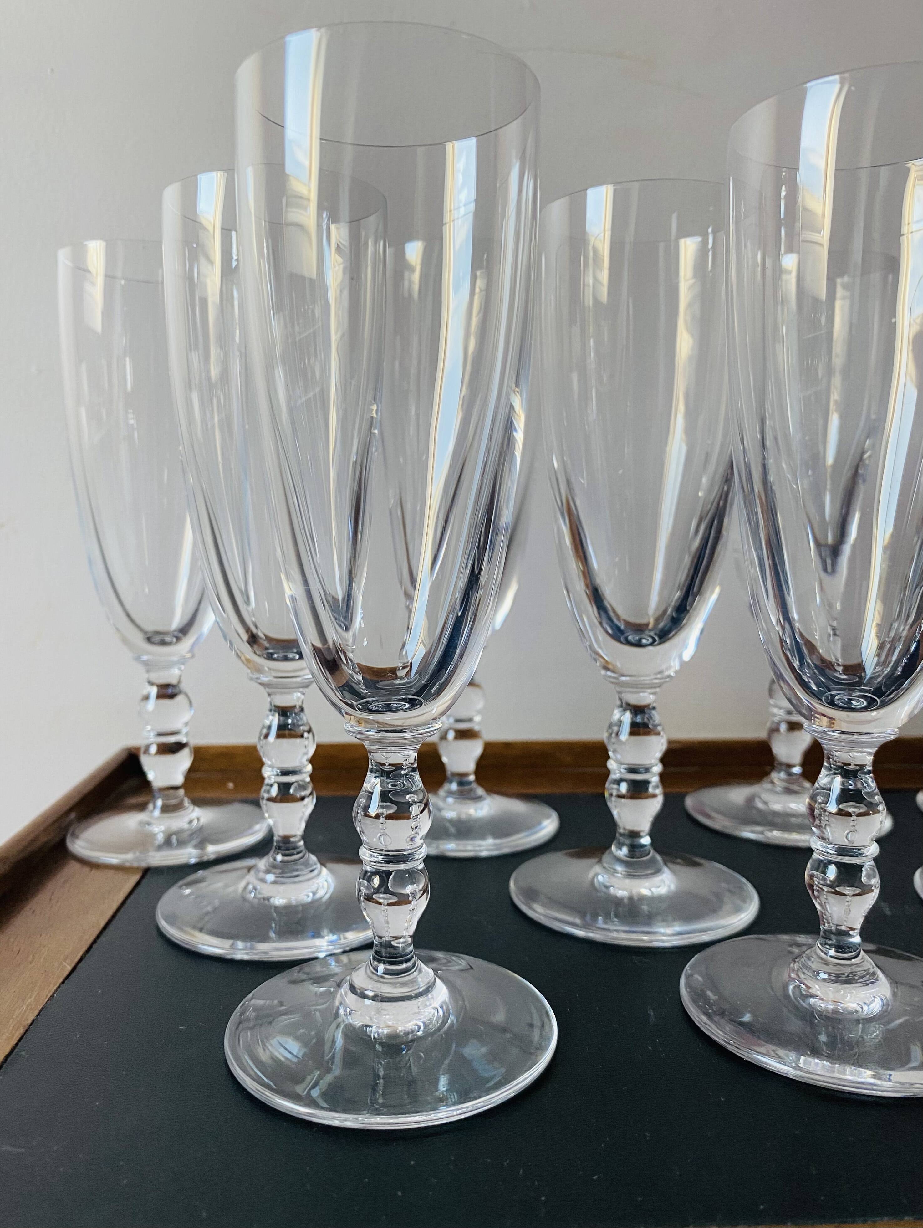 Saint Louis crystal flutes