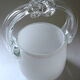 Vintage ice bucket in colorless and white "ouzo" crystal