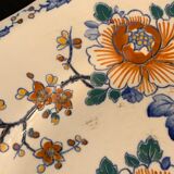 11 flat plates Rooster with Peonies, Gien earthenware
