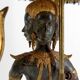 Sculptural Lamp in Bronze with double green and gold patina, Suvannamaccha