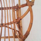 Rocking-chair "shell" in rattan, for children