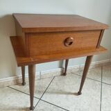 vintage teak bedside table
