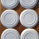 6 assiettes plates vintage, Chardons
