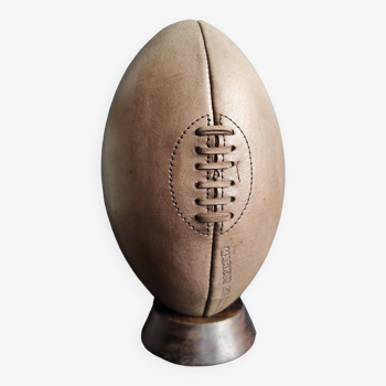 Vintage leather rugby ball