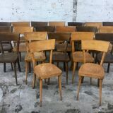 Series of 20 old bistro vintage chairs