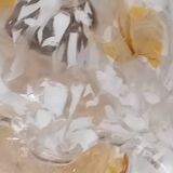 70's glass bell pendant light