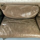 Modular leather sofa design for 12 people.